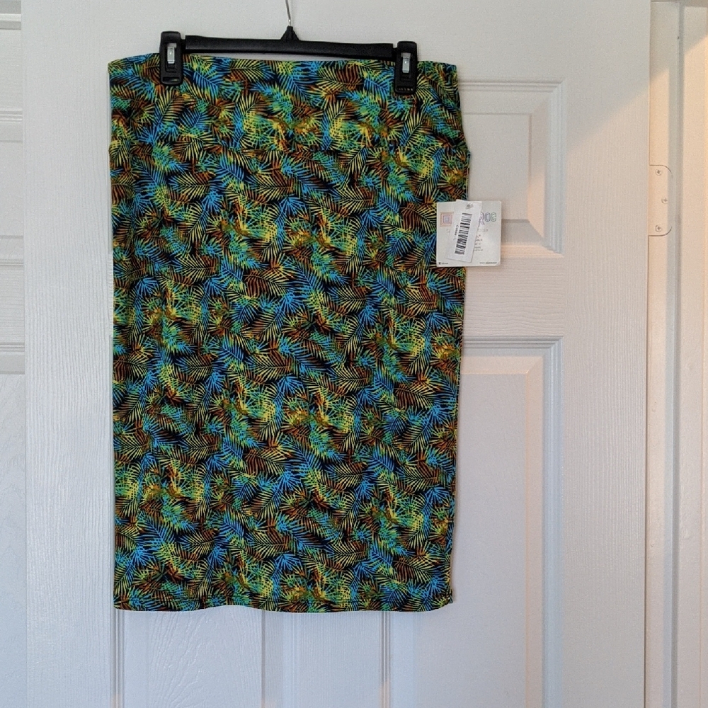 LuLaRoe Blue and Green Pencil Skirt Resort Wear